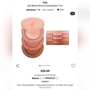 Kaja Beauty Bento Bouncy Shimmer Eyeshadow Trio In Chocolate Dahlia